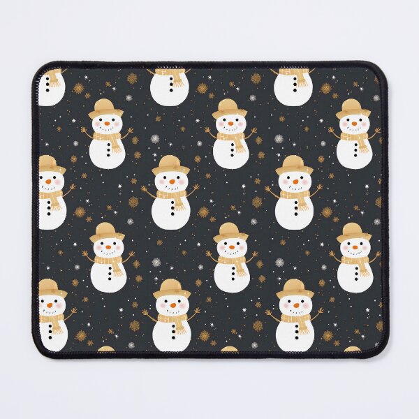 Item preview, Gold and White, Cute Snowman, Composite Overlay Pattern #5 designed and sold by ARTficiallyAnon.