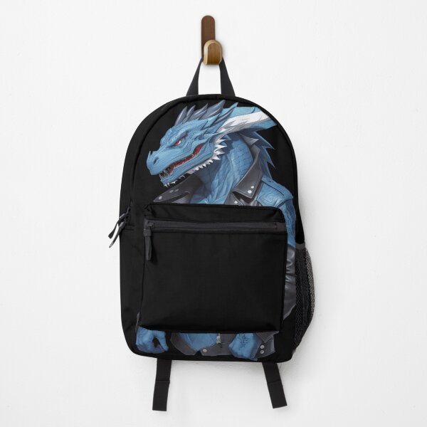 Item preview, Bad blue dragon in leather jacket designed and sold by twisted-dot.