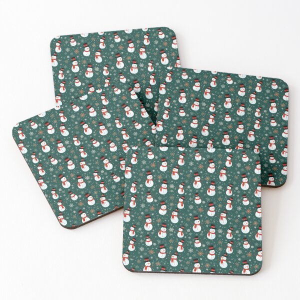 Item preview, Red and Green Cute Snowman, Composite Overlay Pattern #2 designed and sold by ARTficiallyAnon.