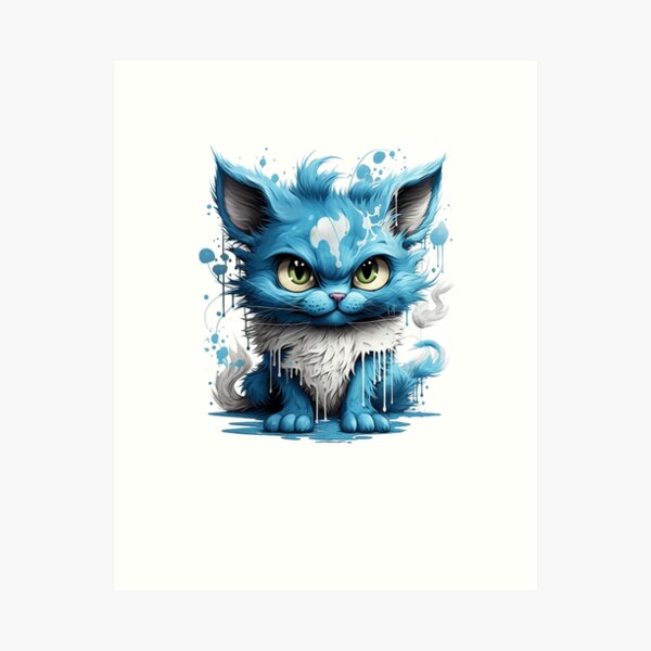 Cute Little Smurf Cat Poster for Sale by sklstore