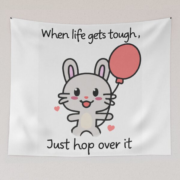 Item preview, cute bunny with a positive outlook designed and sold by Jansan-23.