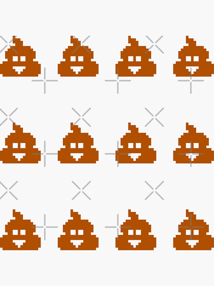 Melty Beads Perler Bead Poop Emoji Pattern Pixel Art Poop Emoji