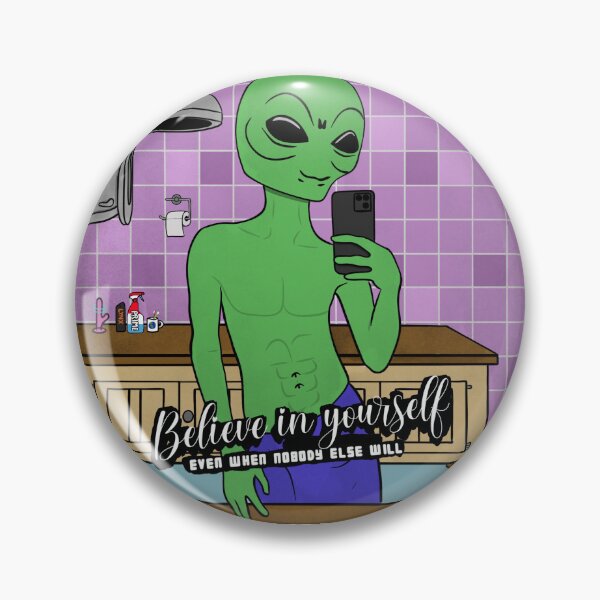 Item preview, Believe In Yourself Alien (With Text) designed and sold by DEVL-ART.