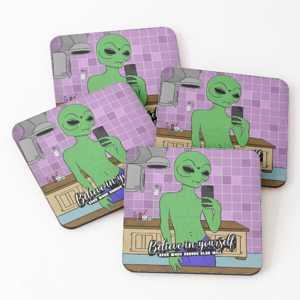 Item preview, Believe In Yourself Alien (With Text) designed and sold by DEVL-ART.