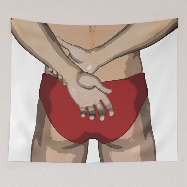 Item preview, Backside of Sexy man in red briefs designed and sold by joetherasakdhi.