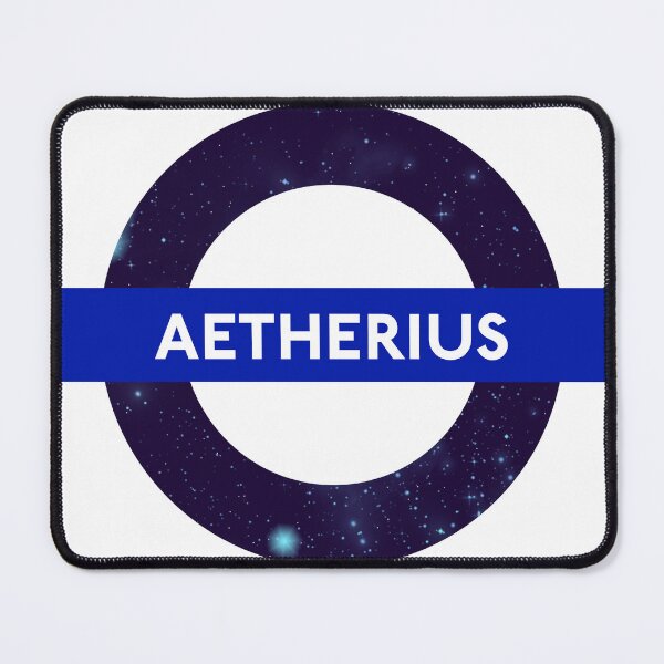 Item preview, Fantasy Tube Stations: Aetherius Scrolls Online RPG Elder ESO Gaming Gamer Snow Dragon Born DnD Dice Mods Talos Storm Cloak Blue Video Game Smithing Level Up London UK Trainstation Parody Gift designed and sold by SugaredTea.
