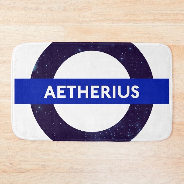 Item preview, Fantasy Tube Stations: Aetherius Scrolls Online RPG Elder ESO Gaming Gamer Snow Dragon Born DnD Dice Mods Talos Storm Cloak Blue Video Game Smithing Level Up London UK Trainstation Parody Gift designed and sold by SugaredTea.