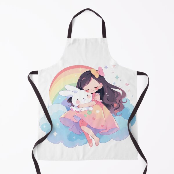 Item preview, girl and rabbit rainbow,leaf, badge, certificate, cosmetic, eco, experiment, free, heart, hugging, lab, label, makeup, message, product, rabbit designed and sold by Nanthikan.