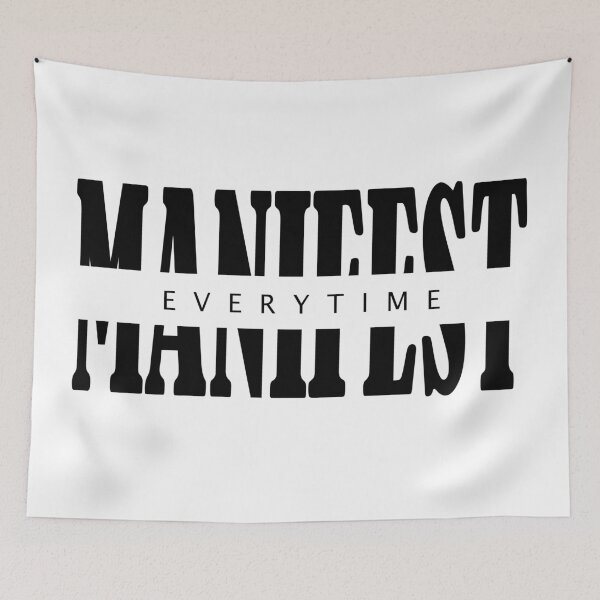 Item preview, Manifest everytime typography t-shirt designed and sold by ArtfulGallery1.