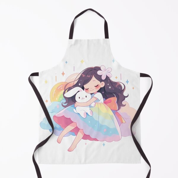 Item preview, girl and rabbit rainbow,leaf, badge, certificate, cosmetic, eco, experiment, free, heart, hugging, lab, label, makeup, message, product, rabbit designed and sold by Nanthikan.