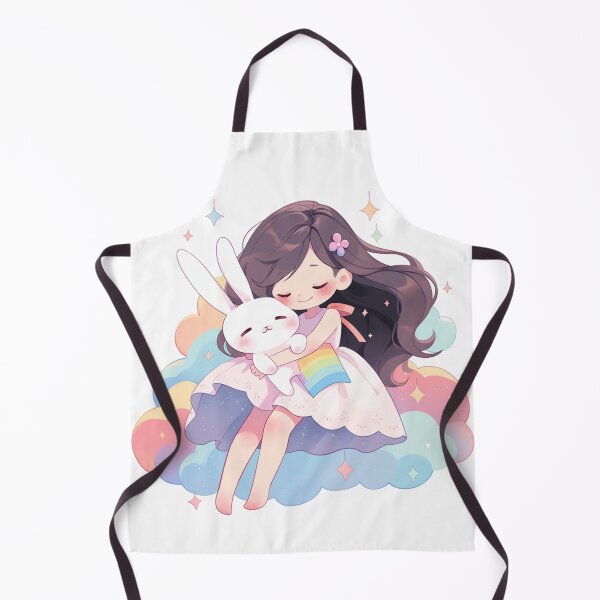 Item preview, girl and rabbit rainbow,leaf, badge, certificate, cosmetic, eco, experiment, free, heart, hugging, lab, label, makeup, message, product, rabbit designed and sold by Nanthikan.
