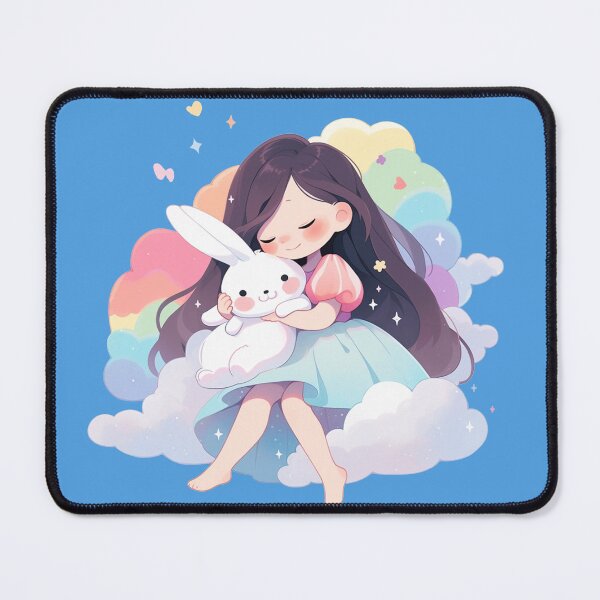 Item preview, girl and rabbit rainbow,leaf, badge, certificate, cosmetic, eco, experiment, free, heart, hugging, lab, label, makeup, message, product, rabbit designed and sold by Nanthikan.