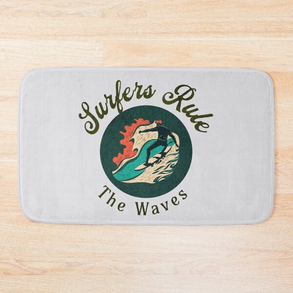 Item preview, surf wall art poster t-shirt, surfer bracelet beach blanket tshirt, gift beach candles coverup tee, gift for ornaments, picture svg top, gift for surfboard decor designed and sold by QTR Designs.