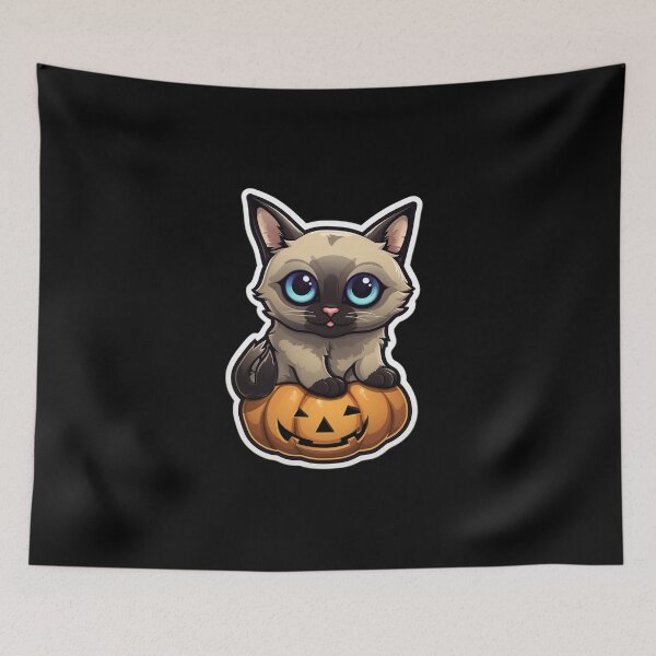Item preview, Cute Siamese Cat Lover Funny Halloween Siamese Cat designed and sold by Superhero Gear.