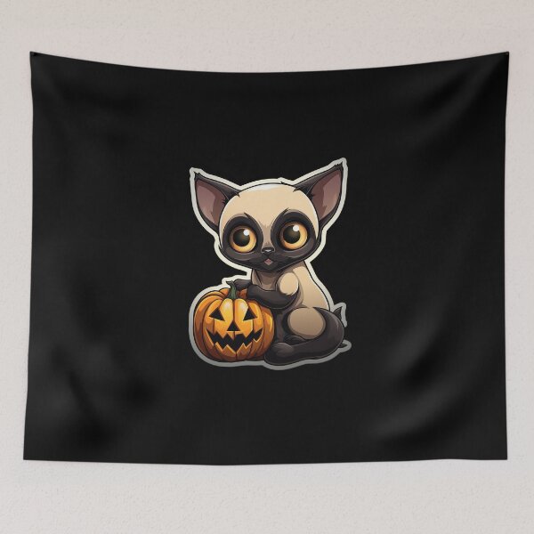 Item preview, Cute Siamese Cat Lover Funny Halloween Siamese Cat designed and sold by Superhero Gear.