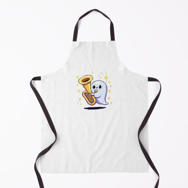 Item preview, a cute ghost playing a tuba designed and sold by vidademusico.