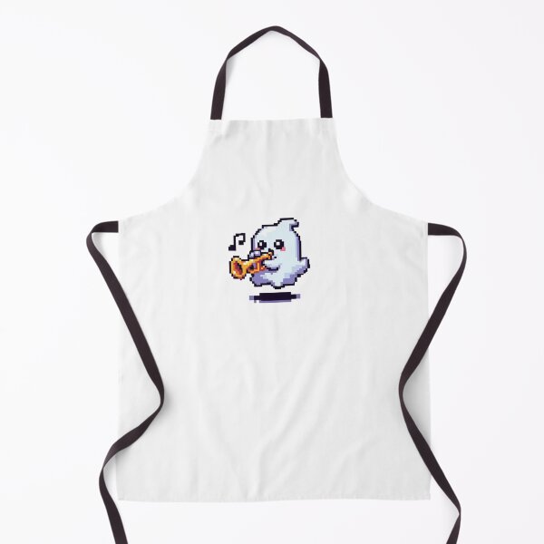 Item preview, a cute ghost playing a trumpet designed and sold by vidademusico.