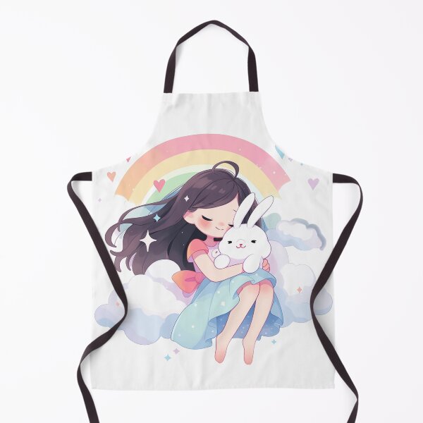 Item preview, girl and rabbit rainbow,leaf, badge, certificate, cosmetic, eco, experiment, free, heart, hugging, lab, label, makeup, message, product, rabbit designed and sold by Nanthikan.