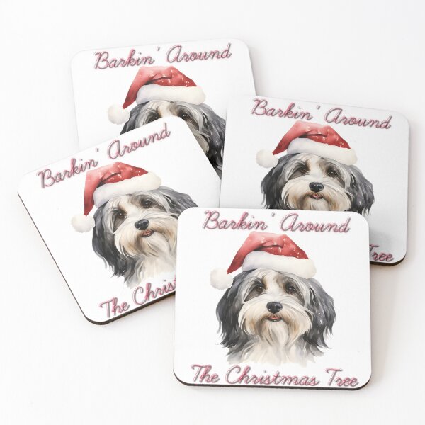 Item preview, Christmas Havanese Dog in Santa Hat designed and sold by PAWsitiveCurios.