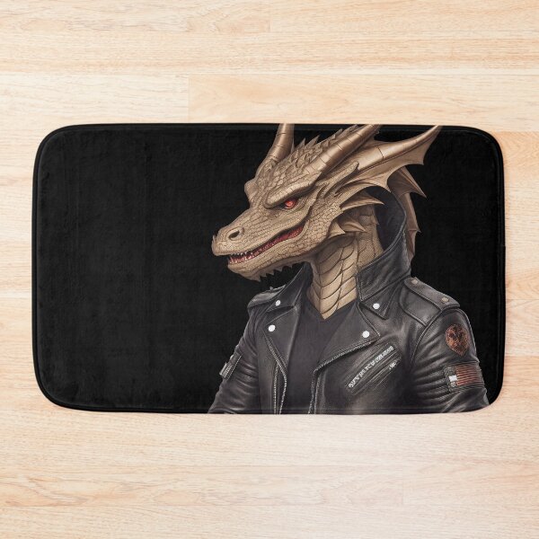 Item preview, Bad yellow dragon in leather jacket designed and sold by twisted-dot.