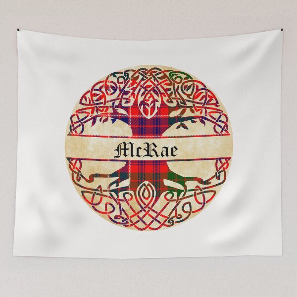 Item preview, McRae Tree of Life Clan Scottish Surname tartan designed and sold by BagTown Clans.