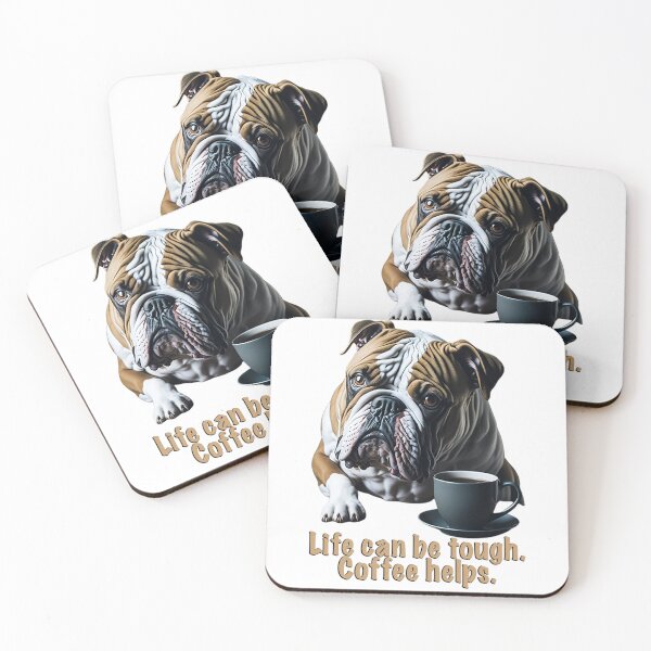 Artikelvorschau, Kaffee und mürrische Bulldogge entworfen und verkauft von likbatonboot.