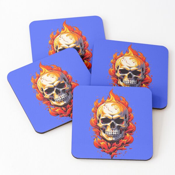 Item preview, Skull in Flames Fire Inferno 9 designed and sold by DigitalandPhoto.