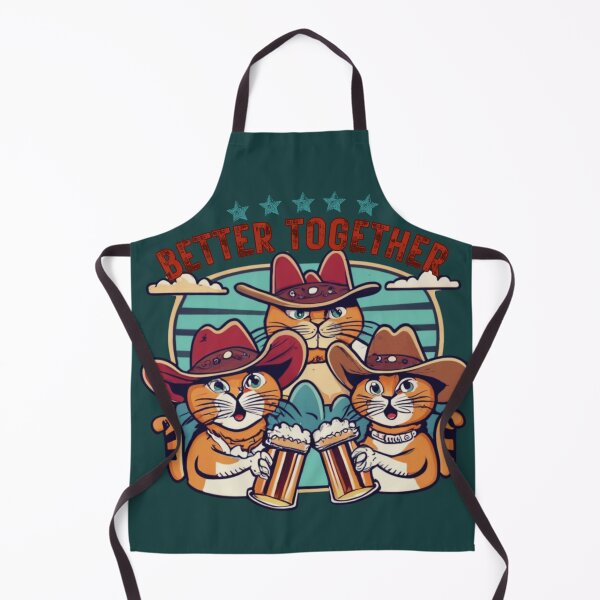 Item preview, Wild west western cats celebrating with beer designed and sold by VieBelieve.