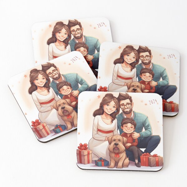 Item preview, Christmas Surprise " My Magnificent Family and Our Surprised Dog " Gift designed and sold by WeekendSurprise.