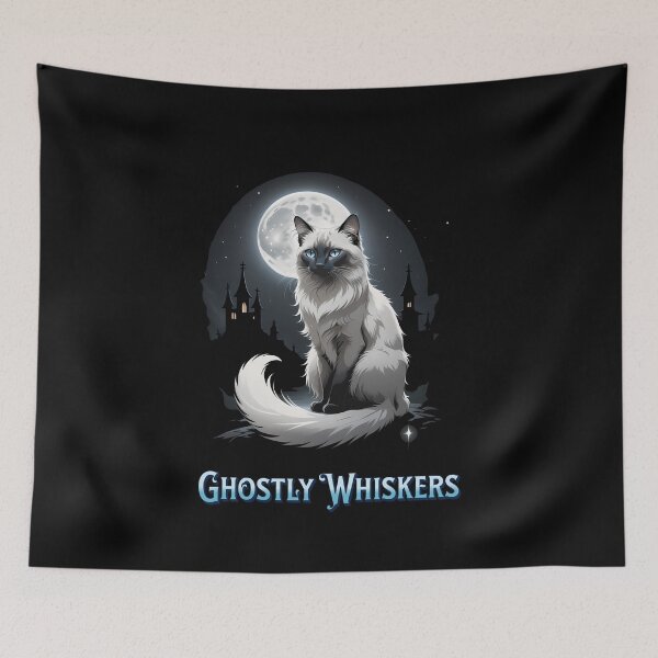 Item preview, Ghostly Whiskers! Halloween Design, Ragdoll designed and sold by RuyaFab.