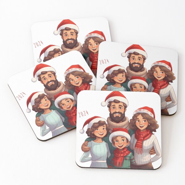 Item preview, Christmas Surprise " Family Pose with Christmas Hats " Gift designed and sold by WeekendSurprise.