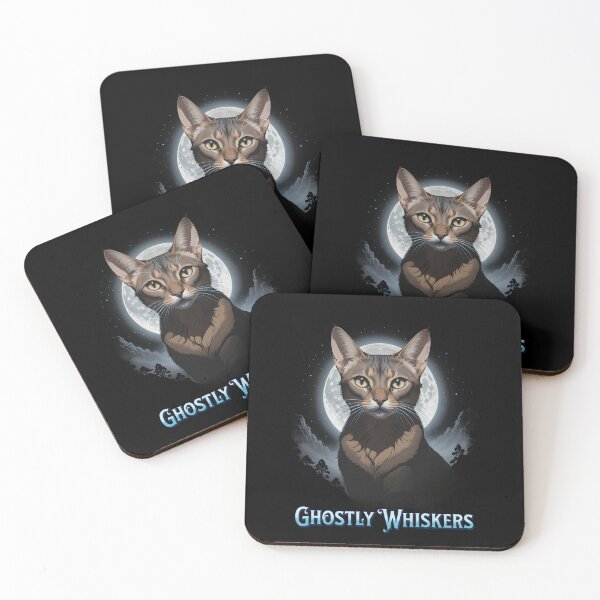 Item preview, Ghostly Whiskers! Halloween Design, Abyssinian designed and sold by RuyaFab.