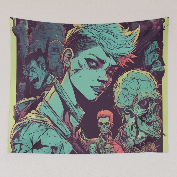 Item preview, Luminous Frights: Neon's Haunting Dance on Halloween Night designed and sold by The-Library.
