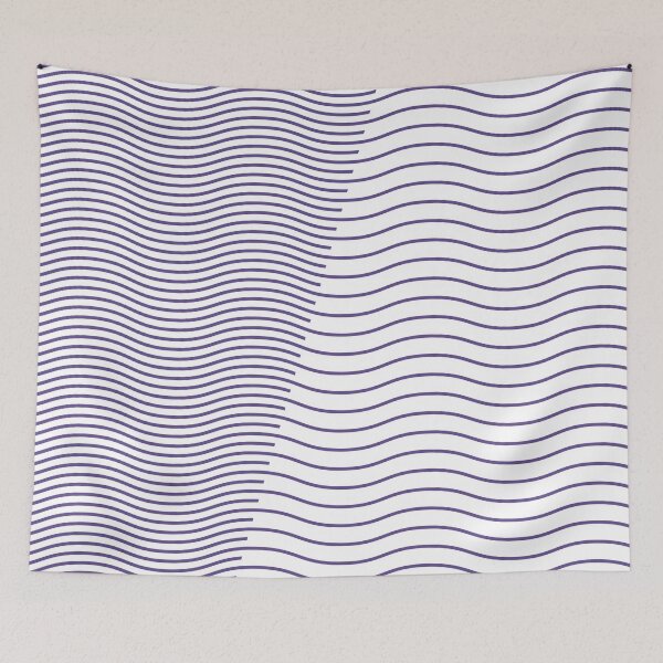 Item preview, Ondulatory Lines Diagonal Gestalt Texture - Ultraviolet designed and sold by LorenzoMercanti.