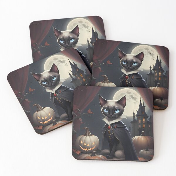 Item preview, Bloodthirsty Aristocrat: Portrait of a Siamese Vampire designed and sold by purrfect pattern.