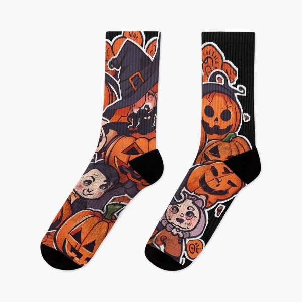 Item preview, Halloween Scary Pumpkin And Witch designed and sold by afoxcreative.