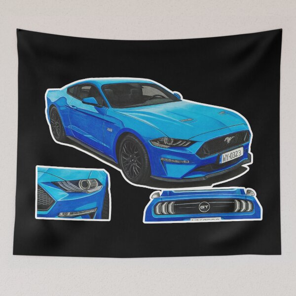 Item preview, Blue Modern Super Car (USA)  designed and sold by SylwiaCarArt.