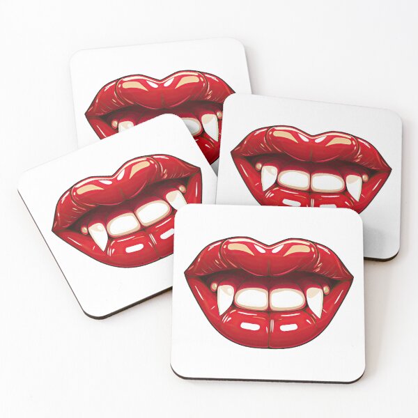 Item preview, Red Sexy Lips with Vampire Teeth designed and sold by Treasure Kat.