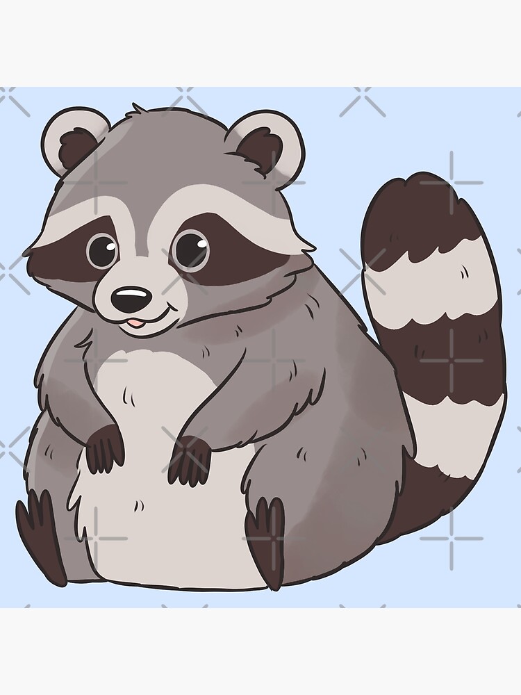 Cute cartoon raccoon pack Sticker for Sale by Yaragold