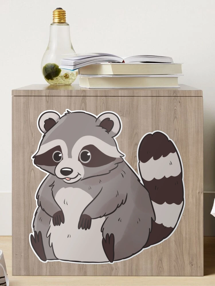 Cute cartoon raccoon  Sticker for Sale by Yaragold