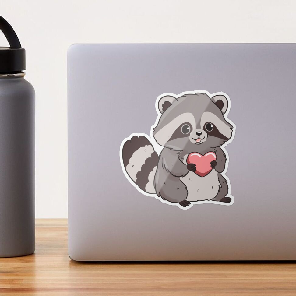 Cute cartoon raccoon pack Sticker for Sale by Yaragold