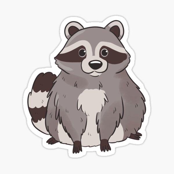 Cute cartoon raccoon  Sticker for Sale by Yaragold