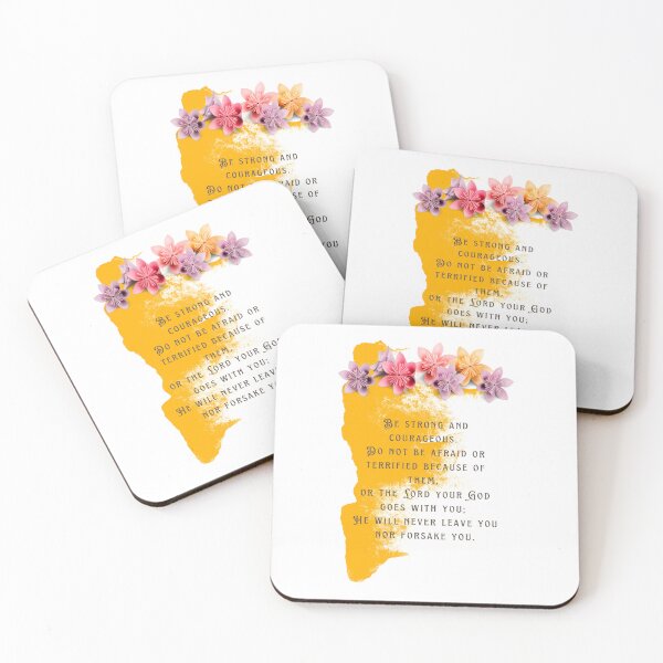 Item preview, Be Strong and Courageous - Inspirational Bible Quotes designed and sold by Kagaz Kala.