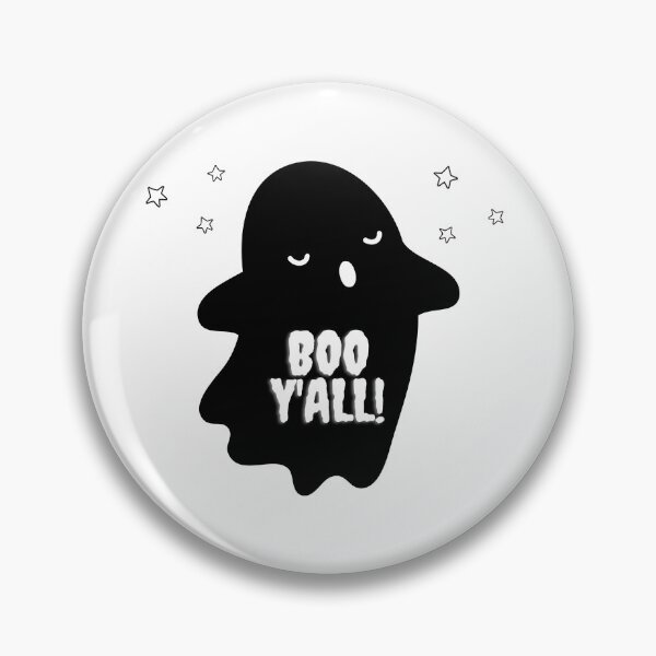 Item preview, Boo Y'all! cute spooky ghost in black sheet designed and sold by IssaraStudio.