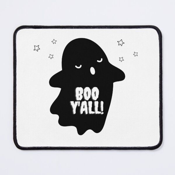 Item preview, Boo Y'all! cute spooky ghost in black sheet designed and sold by IssaraStudio.