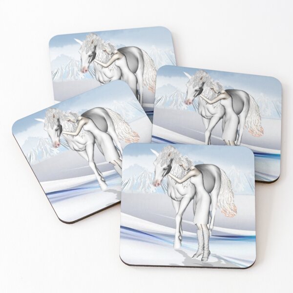 Item preview, A Woman and Her Horse in a White Wonderland  designed and sold by Patricia Brown.