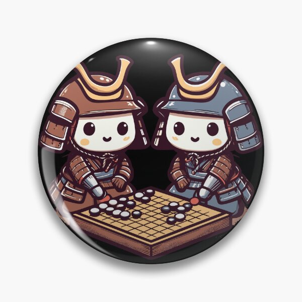 Item preview, Kawaii samurai go board game baduk designed and sold by TomFrontierArt.