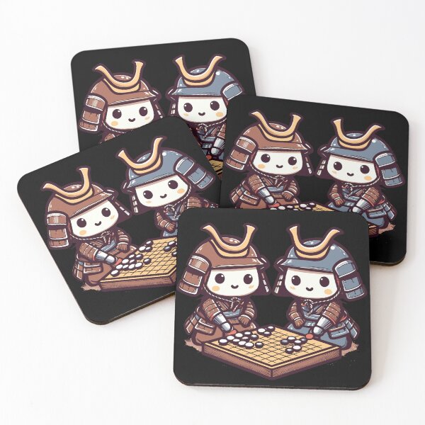 Item preview, Kawaii samurai go board game baduk designed and sold by TomFrontierArt.