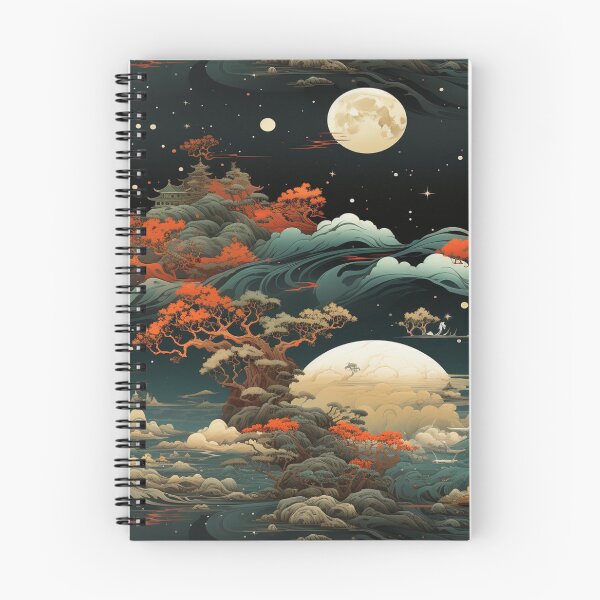 Item preview, Japanese Space Seamless Pattern: Traditional Meets Cosmic designed and sold by AA-AlwaysArt.
