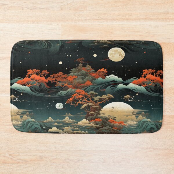 Item preview, Japanese Space Seamless Pattern: Traditional Meets Cosmic designed and sold by AA-AlwaysArt.